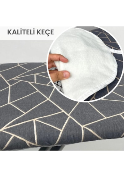 Beylini Ütü Masası Kılıfı Örtüsü Bezi, Keçeli Süngerli Lastikli Y