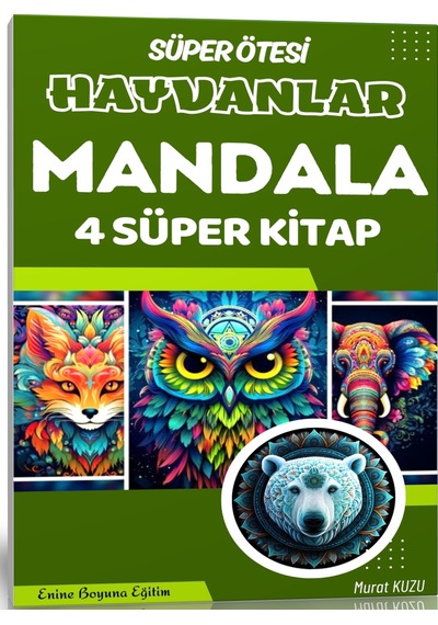 Süper Ötesi Hayvanlar Mandala Kitap Seti 4 Kitap