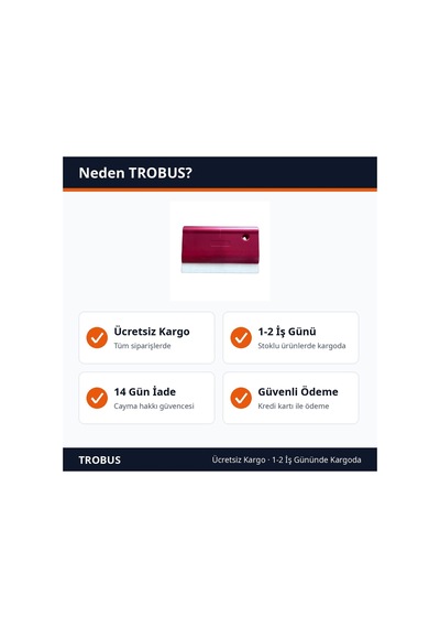 Trobus Cam Filmi Rakle Çekme Aparatı Büyük Boy Yün Keçeli Bordo