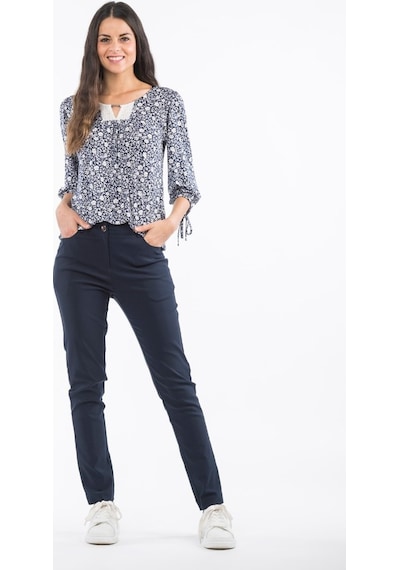 Yaka Detaylı Kadın Bluz Kt01829 Lacivert