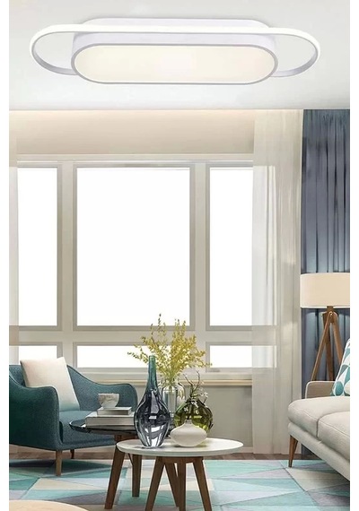 Modern Led Avize Plafonyer Üç Renkli Beyaz Çok Renkli
