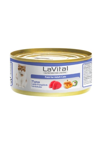 Lavital Gold Ton Balıklı, Balkabağı Ve Enginarlı Yetişkin Kedi Konservesi 85 Gr