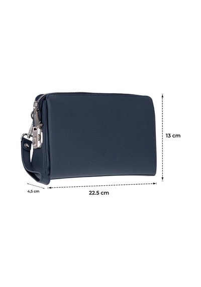 Bloominbag Forte Wrist Midnight Navy Unisex Kilitli Clutch Çanta Lacivert