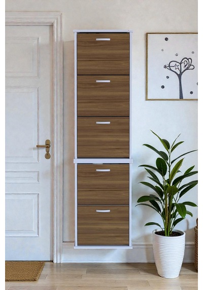 Eliusta Porta 10 Bölmeli Ayakkabılık Ceviz 52 Cm Genişlikte 52x193x26 Cm Duvara Monte Ayakkabılık Ceviz Eliusta Porta 10 Bölmeli Ayakkabılık Ceviz 52 Cm Genişlikte 52x193x26 Cm Duvara Monte Ayakkabılık Ceviz