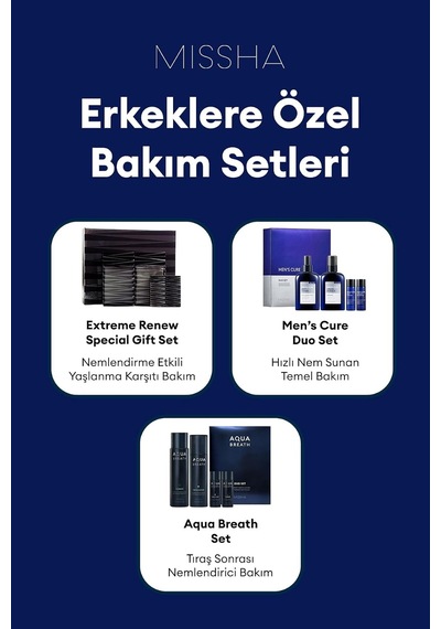 Erkeklere Özel Hızlı Nem Sunan Hassas Bakım Seti Mens Cure Duo Set, 8424