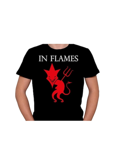 In Flames Jesterhead Devil Şeytan Tişört Unisex T-shirt 001