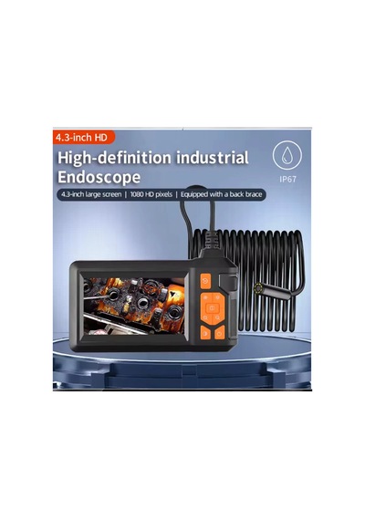 Eco Port Ekranlı 3 Kameralı 10 Mt Hafıza Kart Destekli Sert Kablo Yılan Endoskop Kamera 8 Mm 4.3 Inc