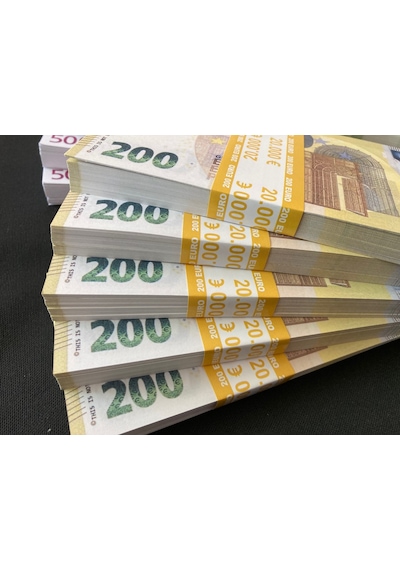 Yeni 20 Deste Karışık Euro 50-100 Ve 200 Euro Geçersiz Para Eğlen