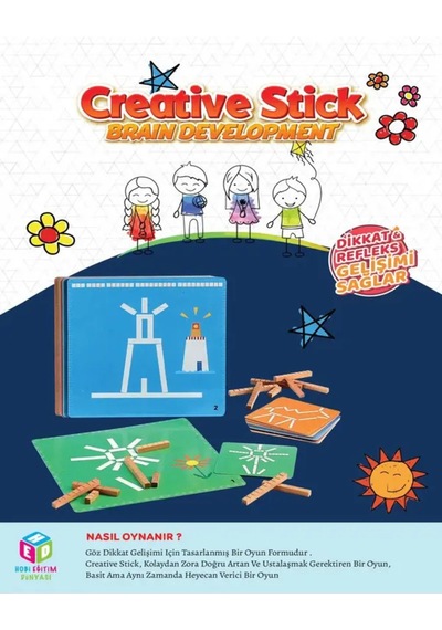 Benimer Creatıve Sticke - Dikkat Oyunu - Zeka Oyunu - Çocuk Oyunu