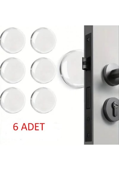 Şeffaf Silikon Mobilya Ve Kapı Durdurucu Darbe Pedi 6'lı Set Renkli