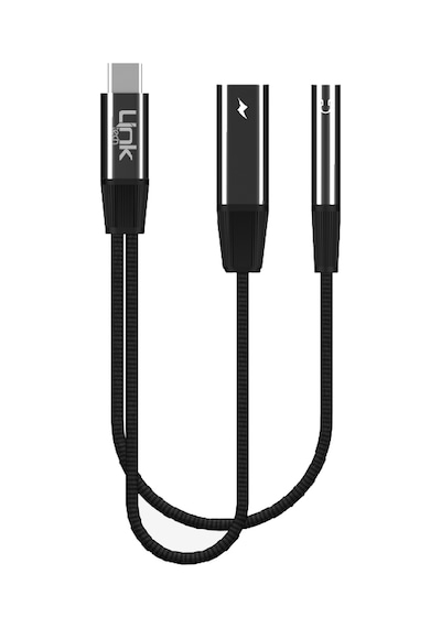 Linktech A202 Type-c To Type-c + 3.5mm Jack 65w 2in1 Dönüştürücü Adaptör -