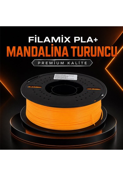 Filamix Pla+ Mandalina Turuncu Filament 1,75 Mm 1 Kg Plastik Makara
