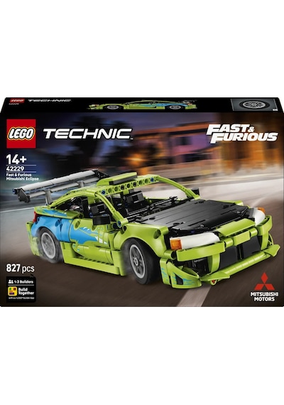 LEGO® Technic Fast and Furious Mitsubishi Eclipse Araba 42229 - 14 Yaş ve Üzeri için NOS Tüpü İçeren Oyuncak Yapım Seti (827 Parça)