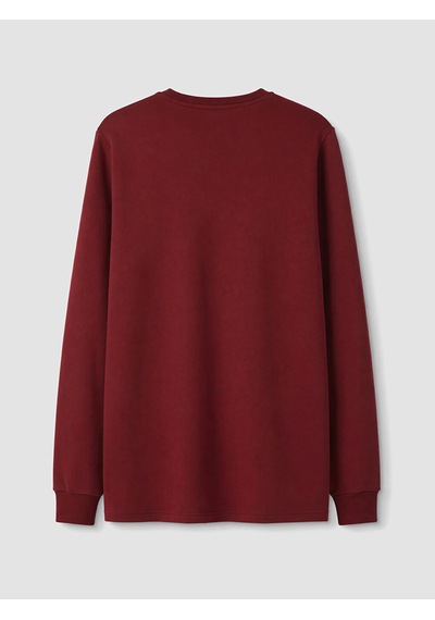 LC Waikiki Lc Waıkıkı Bordo Bisiklet Yaka Fırfırlı Kadın Sweatshirt Tunik