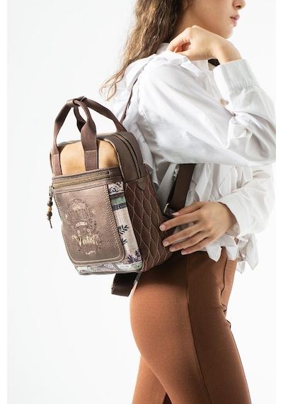 Baginn Vegan Deri Sırt Çantası Amazing Ventis 30 27 Cm Retro Vegan Deri İster Elde Sırt Sırtta Fonksiyonel Kahverengi