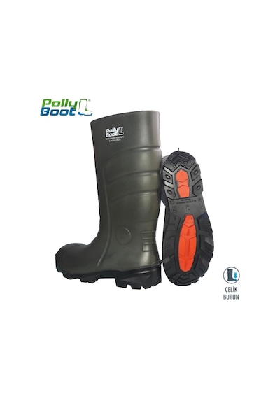 Pollyboot Vega 41 Numara Çelik Blu Çizme Poliüratan Çok Renkli
