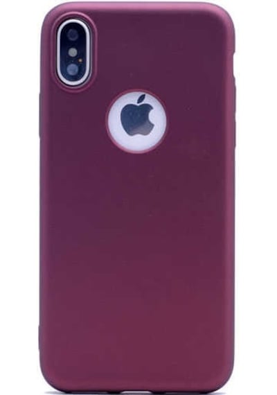 Kilifone - Apple Uyumlu iPhone X - Kılıf Mat Renkli Esnek Premier Silikon Kapak - Mürdüm