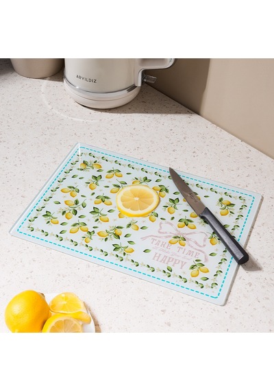 Aryıldız Limone Cam Kesme Tahtası 25x35 Cm Renkli