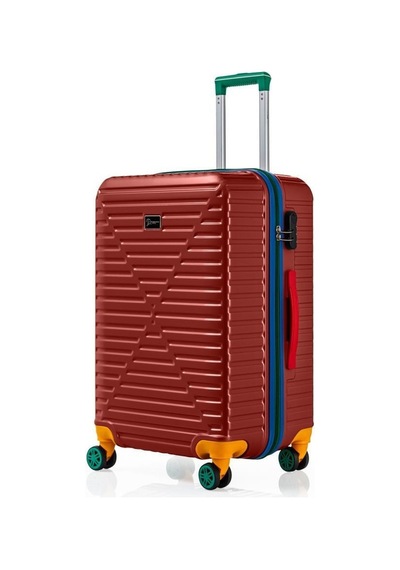 Louisiana Polo Orta Boy %100 Polikarbon Valiz 4x2 Teker Bordo 1088 Bordo