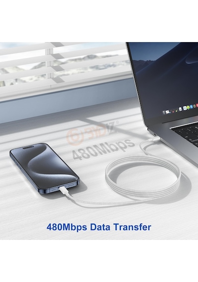 Usb-c To Usb-c Hızlı Şarj Kablosu Type-c 60w Pd, 1m Örgülü Şarj Kablosu İphone 15 16 17 Pro Max, Samsung S24 S23 Ultra, İpad Pro Ve Usb-c Cihazlarla Uyumlu - Bydiz