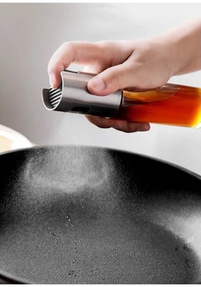 Sprey Yağdanlık Sprey Cam Şişe Zeytinyağı, Sirke, Yağ Püskürtücü Yağdanlık 100 Ml Beyaz Diğer