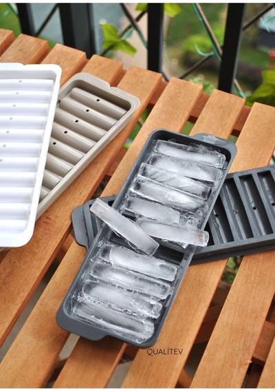 11 Bölmeli Çubuk Pratik Buz Kalıbı Kapaklı Soğuk Kahve Kokteyl Içecek Sunum Buz Kalıbı- 2 Adet Plast Diğer