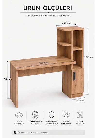 Ders Çalışma Masası Kavisli Kitaplıklı 120 Cm Çalışma Masası Öğrenci Masası Ofis Çalışma Masası Atlantik Çam Ders Çalışma Masası Kavisli Kitaplıklı 120 Cm Çalışma Masası Öğrenci Masası Ofis Çalışma Masası Atlantik Çam