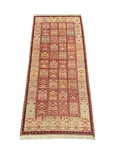 El Dokuma İpek Sumak Kilim 81x185 Yolluk Kilim