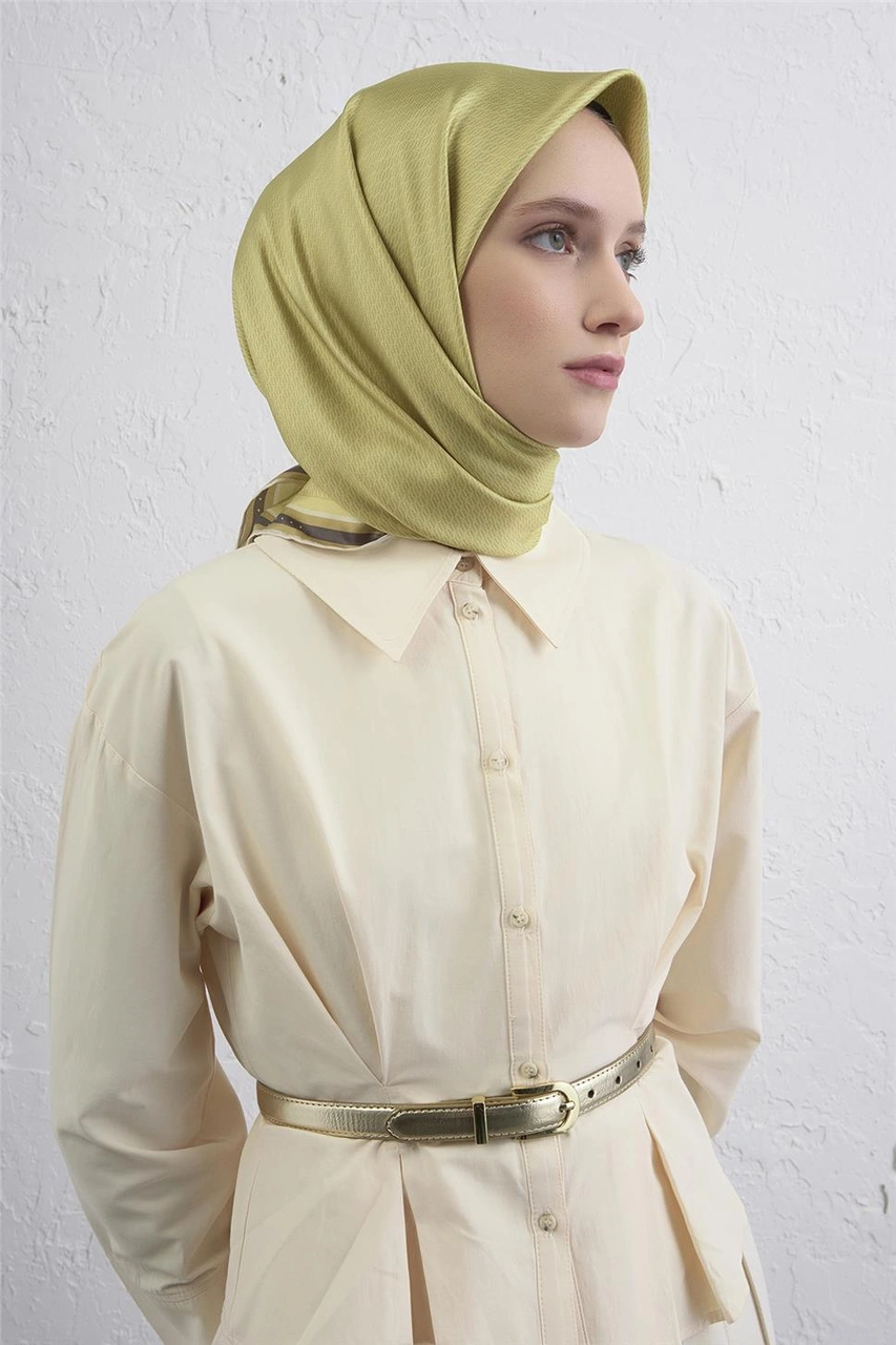 Armine Saf İpek Sura Eşarp 9401d 34 Fıstık Yeşili