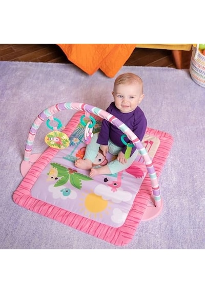 Bright Starts Pink Palms Tiki Oyuncak Çubuklu Bebek Jimnastik Aktivitesi Ve Yüz Üstü Geçirilen Zaman Matı, Oyuncak Çubuğu Ve 3 Oyuncak, Yenidoğan İle 3 Yaş Arası Bebekler İçin 50 x 22 Bright Starts Pink Palms Tiki Oyuncak Çubuklu Bebek Jimnastik Aktivitesi Ve Yüz Üstü Geçirilen Zaman Matı, Oyuncak Çubuğu Ve 3 Oyuncak, Yenidoğan İle 3 Yaş Arası Bebekler İçin 50 x 22