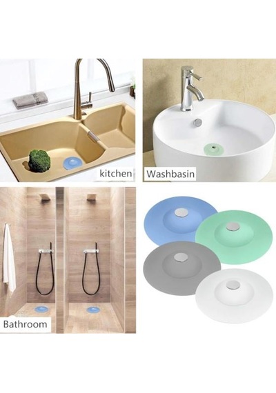 Silikon Lavabo Küvet Süzgeçi Tıkaç Tıkanma Önleyici Süzgeç