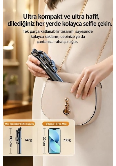 Özel Üretim Çek Cihazı Gezi Tripod Q07 Siyah