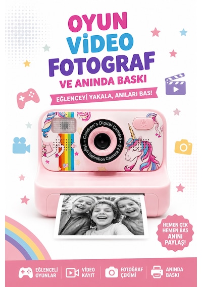 Bubitechh Q5 Çocuk Şipşak Fotoğraf Makinesi