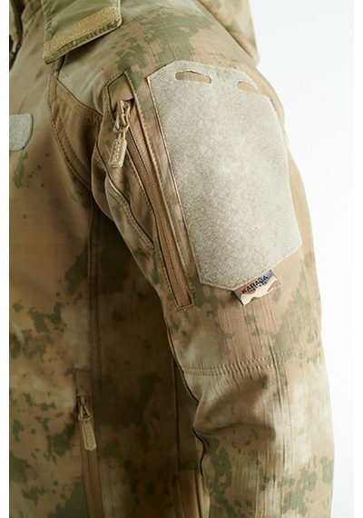 Karcamp 5 Cepli Tactical Double Softshell Su Geçirmez Unisex Mont Ceket Kamuflaj