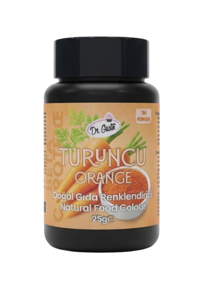 Toz Turuncu Doğal Gıda Boyası 25 G B-karoten İçerikli, Pasta Ve Tatlılar İçin Bitkisel Renk Boyası