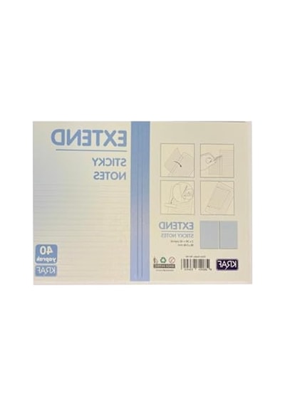 Yapışkanlı Not Kağıdı Extend 96x146mm 2x20 Yaprak Çizgili Mavi