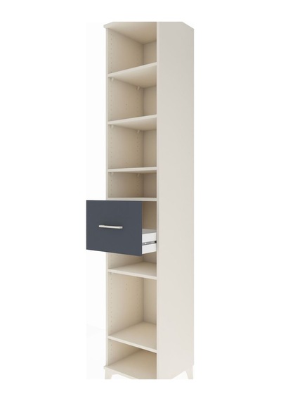 Hyperion Dolap 6 Raflı Tek Çekmeceli 44x44x243 Aytaşı-antrasit Aytaşı