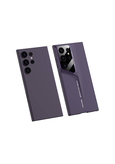 Zore Galaxy Uyumlu S23 Ultra Kılıf Ultra İnce Kamera Korumalı Sert Rubber Procase Kapak- Mor