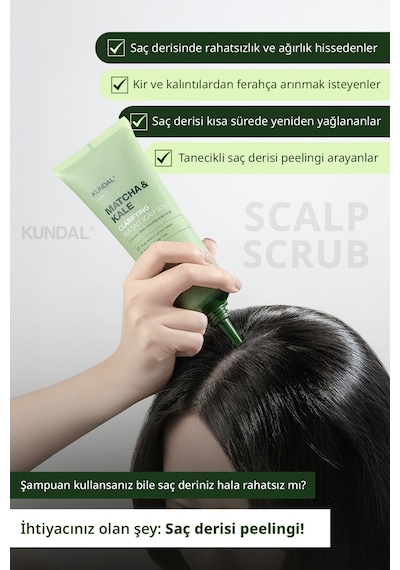 Kundal Matcha & Kale Arındırıcı Ferahlatıcı Saç Derisi Peeling 200 G