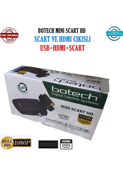 Botech Mini Scart Full Hd Usb Uydu Scart Girişi Hdmi Girişi