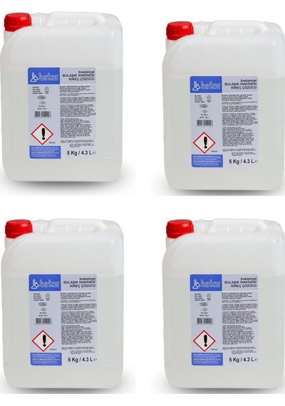 Birka Endüstriyel Bulaşık Makinesi Kireç Çözücüsü 4 Adet x 5 Kg.