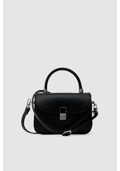 Shule Bags Cobble Small Çapraz Çanta Siyah Siyah