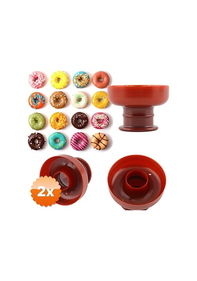 2 Adet Yuvarlak Donut Kek Hamur Kesici Kalıp