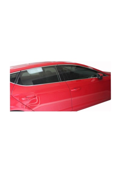 Seat Leon 2013-2018 Cam Çerçevesi 14 Parça Paslanmaz Çelik Krom
