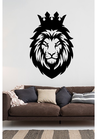 Led Işıklı Portre Aslan Figürlü Tablo Duvar Dekorlu Gece Lambası Kırmızı - 737712514 Kırmızı