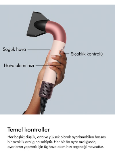 Dyson Supersonic r™ Saç Kurutma Makinesi Düz + Dalgalı Ceramic Pink