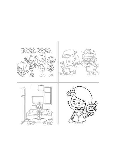 Toca Boca Boyama Kitabı Stickerlı 16 Sayfa