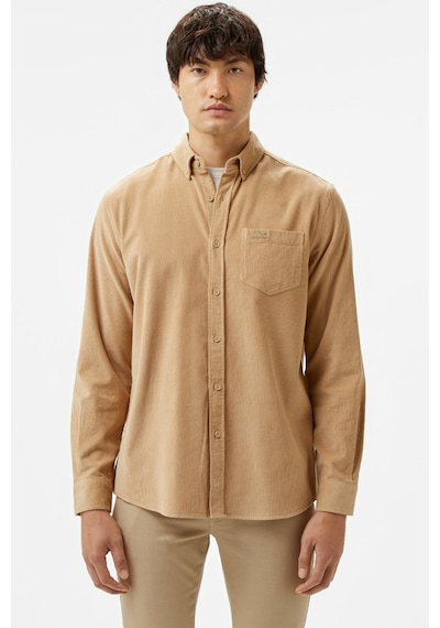Lacoste Men's Regular Fit Button-down Collar Velvet Shirt Brown Erkek Düğmeli Yaka Kadife Gömlek Kahverengi Lacoste Men's Regular Fit Button-down Collar Velvet Shirt Brown Erkek Düğmeli Yaka Kadife Gömlek Kahverengi