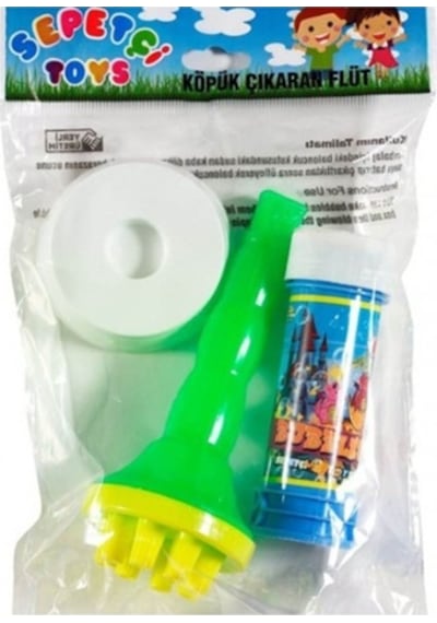 Köpük Çıkaran Flüt - 3 Adet Çok Renkli