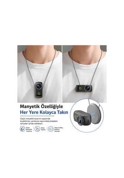 Serreha Lk-018 2inç Döner Ekranlı 1080p Wi-fi Manyetik Mini Aksiyon Kamerası Diğer